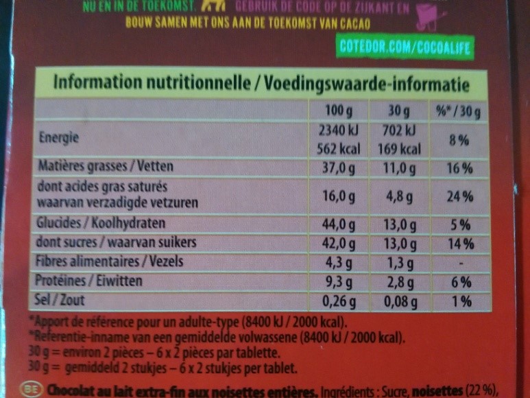dietiste herzele nutripunt - keuze chocolade